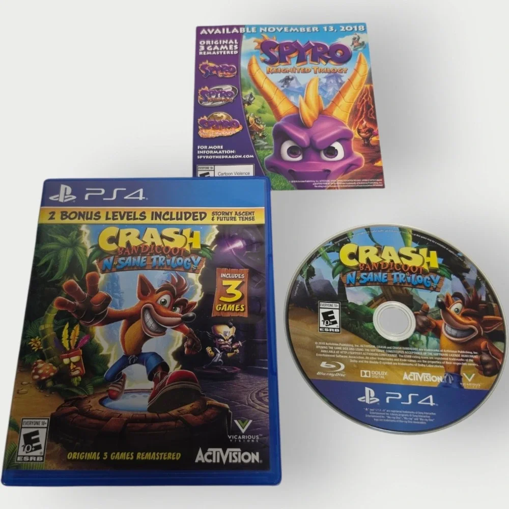 Crash Bandicoot N. Sane Trilogy (Sony PlayStation 4 PS4, 2017) Tested Works